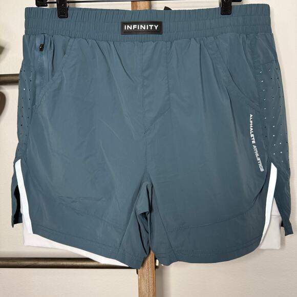 Alphalete Infinity Speed Short Green Shorts Size X Large - Picture 3 of 10